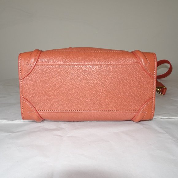 Celine Orange Caviar Leather Nano Shoulder Bag Year 2020 - Picture 5 of 14